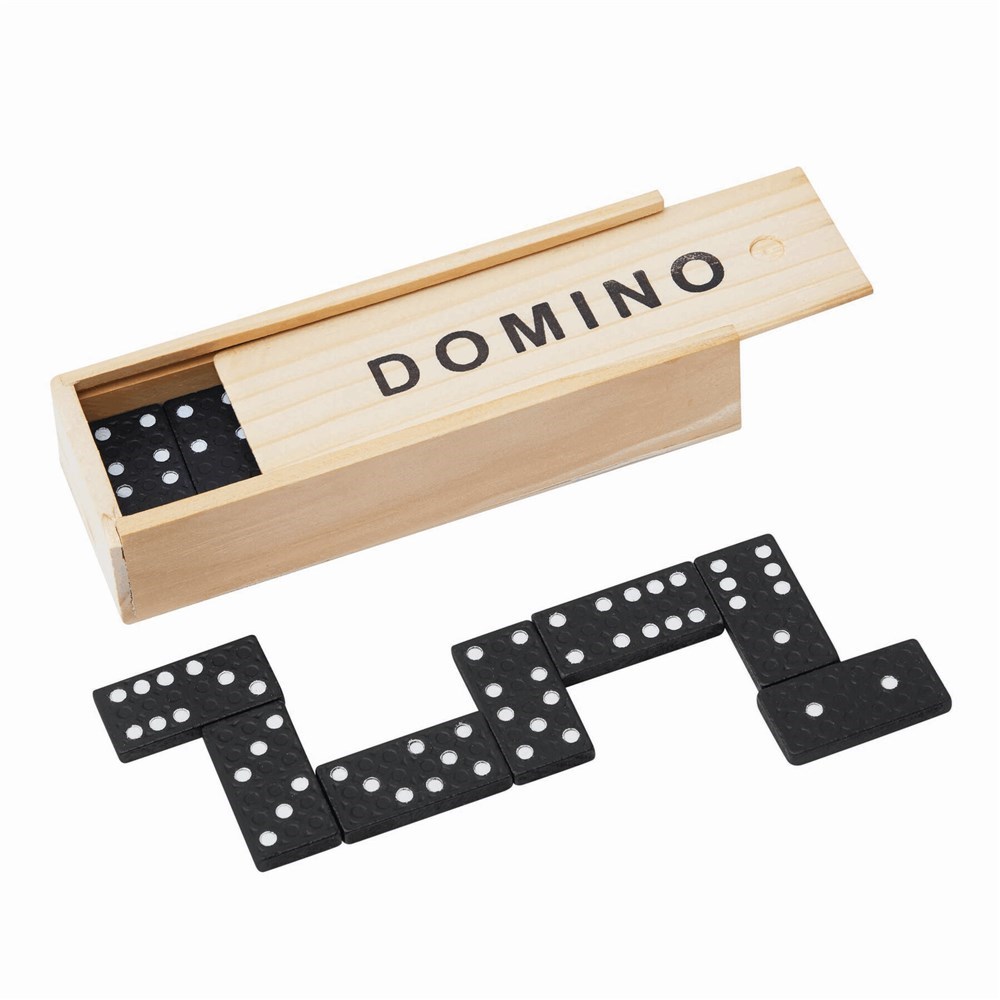 28 delig houten dominospel DOMINO